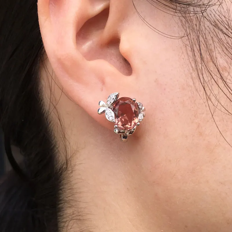 CSJ новый стиль зултанит серьги из стерлингового серебра 925 пробы овальные 8*10 мм