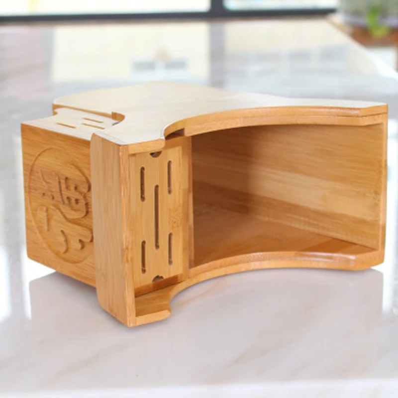 

Kitchen Bamboo Knife Holder Chopsticks Storage Shelf Storage Rack Tool Holder Bamboo Knife Block Stand Kitchen Accessories