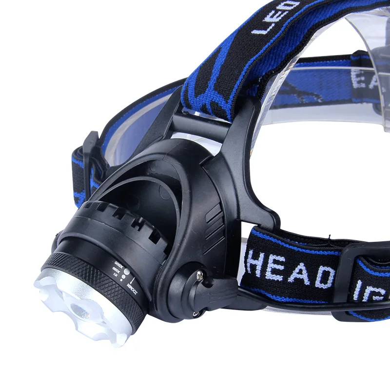 ZHIYU Led Headlamp 2 * 18650 Bettery Super Bright Single Head Lights Fishing Comping T6 Фары Масштабируемые