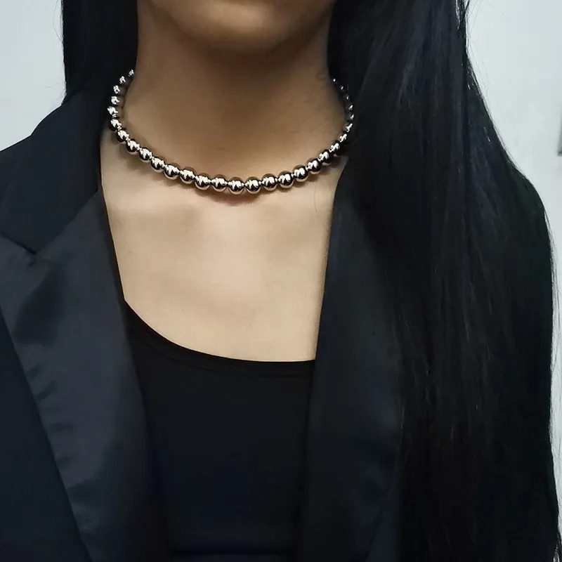 Lover Punk Multi Choker Necklace For Layer Women Men Hip Hoptrendy Iron Thick Long Circle Chain Neck Accessories Gift Jewelry | Украшения и