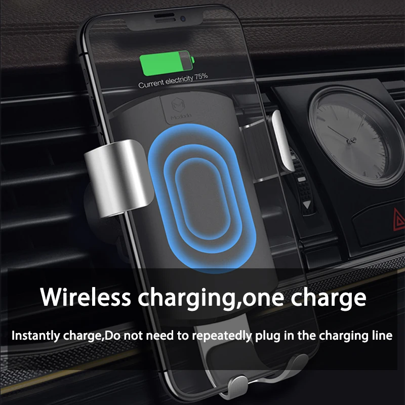 Mcdodo автомобильное Qi Беспроводное зарядное устройство для iPhone XR XS Max 8 гравитационный держатель быстрая Беспроводная зарядка крепление для автомобильного телефона