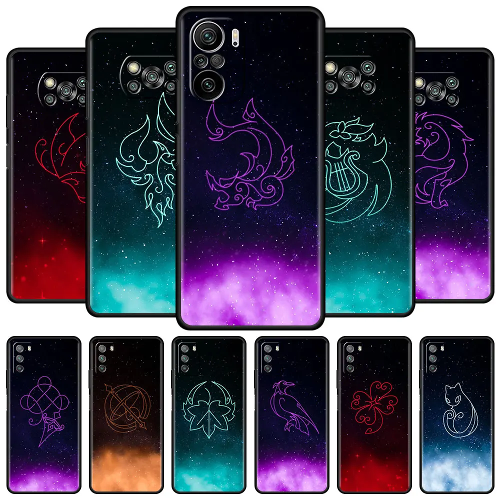 

Case For Xiaomi Mi Poco X3 NFC M3 Pro F3 GT 11 10 9T 10T Lite 5G Pocophone F1 Black Soft Phone Fundas Genshin Impact