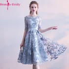 Романтическое женское вечернее платье с круглым вырезом, модель 2021 года, сексуальное официальное платье с завязкой сзади, в наличии 3 стиля