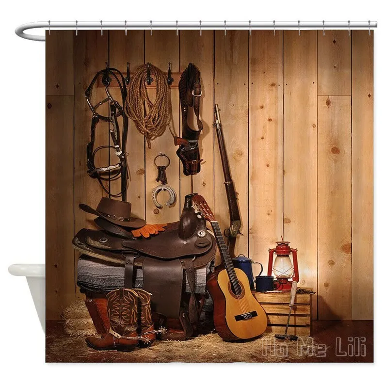 

Western Shower Curtain Country Cowboy Bathroom Decor