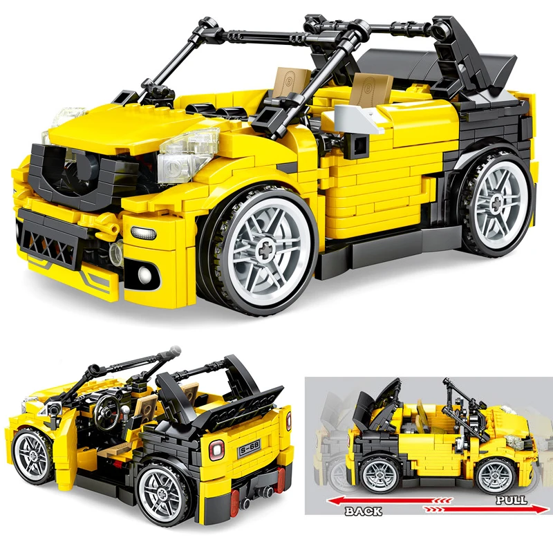 

Compatible Car Moc Speed Champion City Vehicle Racing Super Sports Car Model Racers Building Blocks Bricks toys