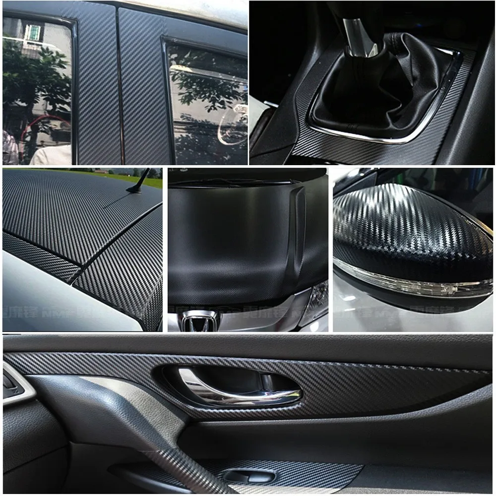 Автомобильная виниловая 3d пленка из углеродного волокна 20 х152 см|Наклейки на