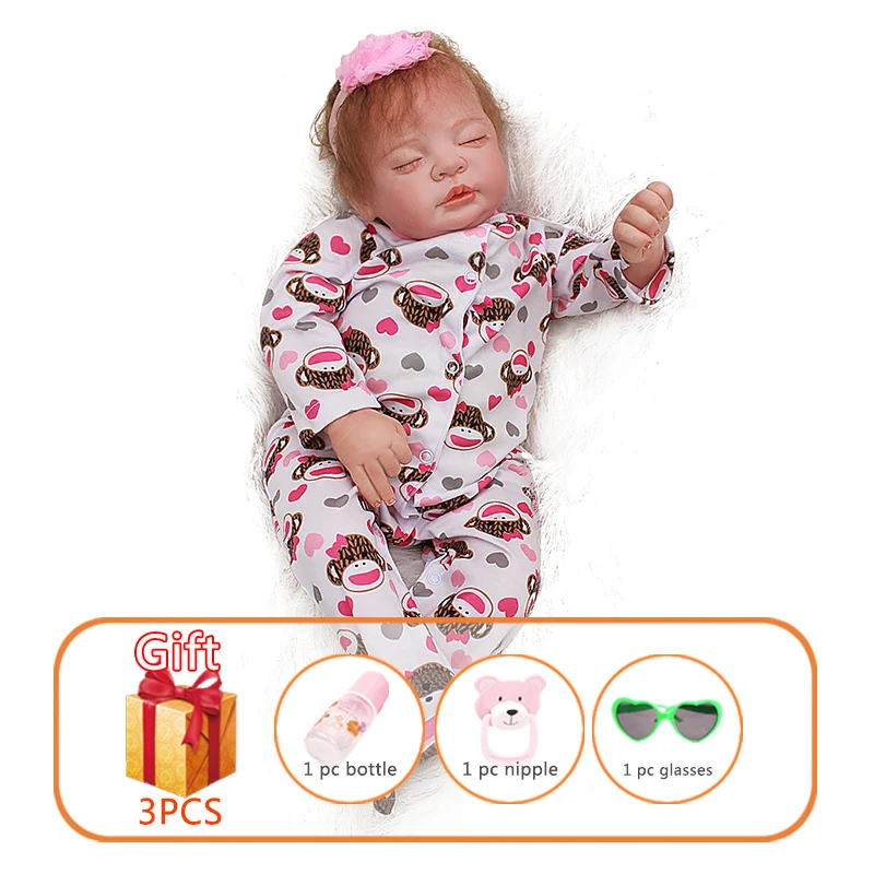 Кукла для новорожденных 22 дюйма мягкая силиконовая кукла Реалистичная сна