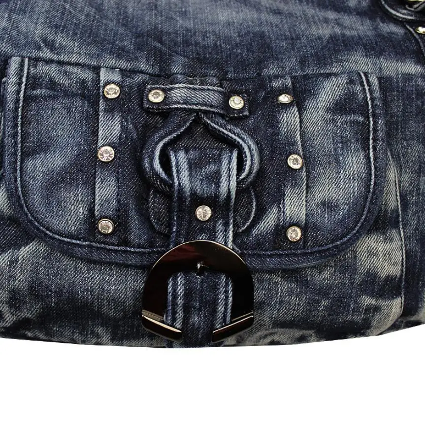 

Fashion Women Diamond Jeans Bags Luxury Handbag Designer Jeans Shoulder Bag Jeans Bag Soft Washed Leather Crossbody Bag Purse