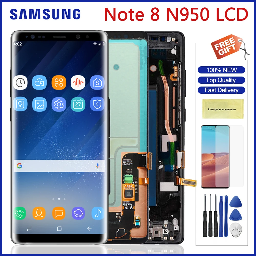 

6.3" Original Screen For Samsung Galaxy Note 8 LCD Display Touch Screen Digitizer Replacement For Samsung Note8 N950 N950F