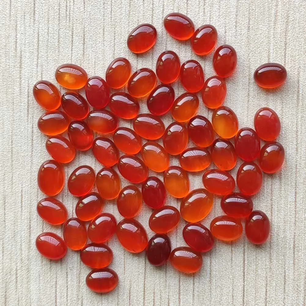 

Fashion good quality natural red onyx Oval CAB CABOCHON 6x8mm mix beads for jewelry making wholesale 50pcs/lot free shipping