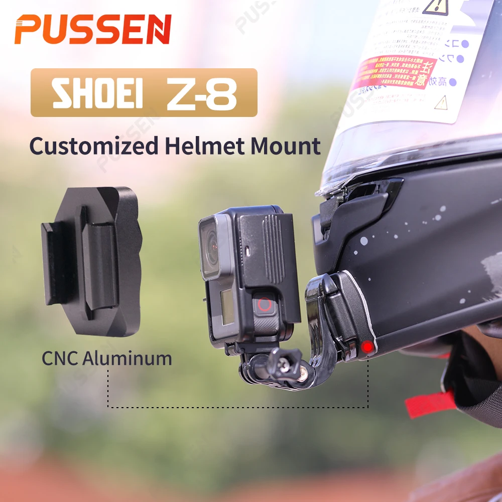 

For SHOEI Z8 Motorcycle Helmet For GoPro Hero 10 9 8 7 5 OSMO Action Xiaomi YI Sports Camera Helmet Chin Mount Accessories