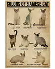 Постер в виде сиамского кота для украшения спальни кухни подарок для кошки влюбленной металлический жестяной знак винтажный алюминиевый знак для дома кофе