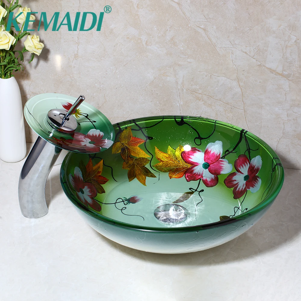 Смеситель для раковины KEMAIDI из закаленного стекла набор умывальника столешница