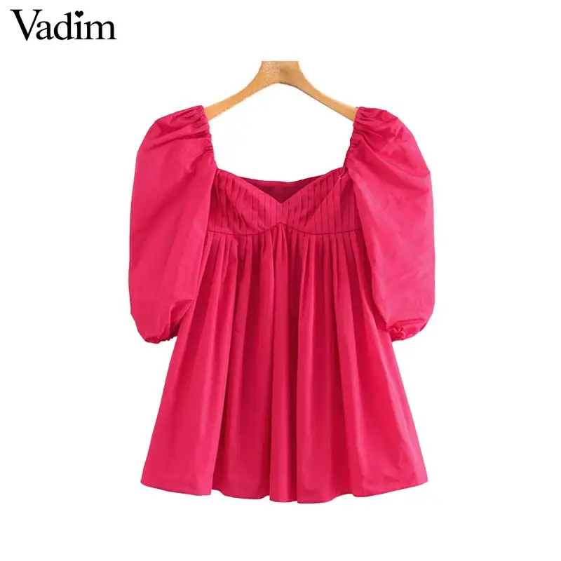Vadim милый Женский однотонный мини платье с рукавом три четверти женские