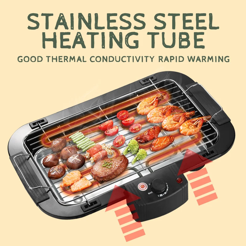 Цена Подростковая бытовая электрическая решетка, Бездымная антипригарная, меньше дыма, домашние электрические аксессуары для барбекю, кухни