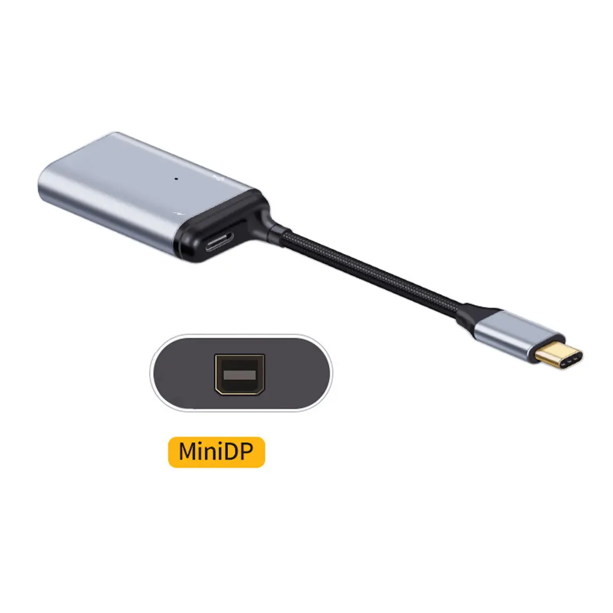 Chenyang Тип C USB-C Мини Дисплей Порты и разъёмы мониторы конвертер адаптер, 4K, 2K 60hz; Женские туфли на плоской подошве C PD Мощность Порты и разъёмы для ноутбуков и планшетов и телефонов