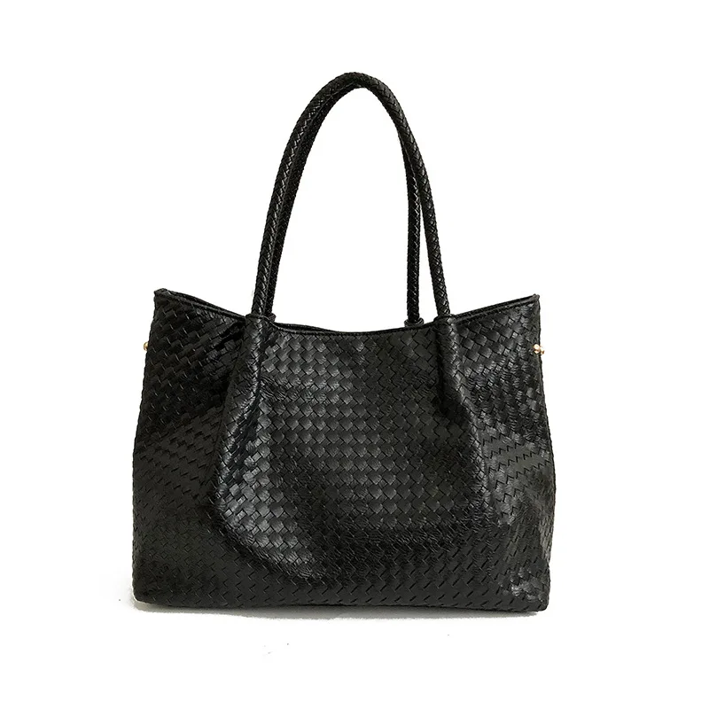 

2020 New Autumn Fashion Woven Shoulder Bag Portable European Beauty Bag High Quality Large Capacity Casual Totes Women Handbags