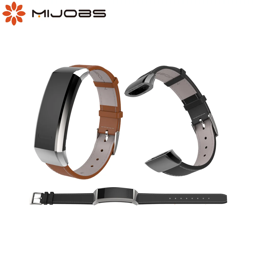 

Mijobs Strap for Huawei Band 2 Pro B29 B19 Band 2 Accessories Leather Wrist Smart Bracelet Multifunction Smart Watch Wristband