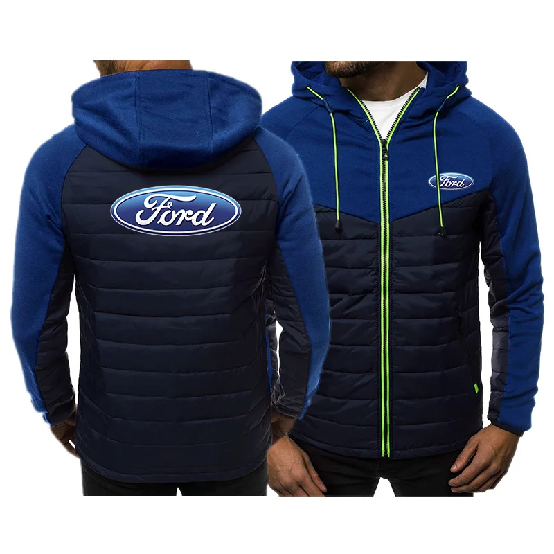 

2021 New Mens Hoodies Casual Hoodey Spring Autumn Ford Car Logo Sportswear Male Cardigan Jacket Sweatshirt Hip Hop Coats