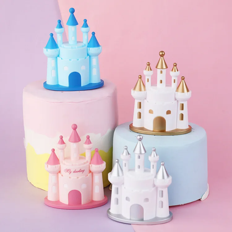 

Princess Prince Castle Happy Birthday Decoration Home Dinner Baking Cupcake Cake Topper Cake Flags Event Pary Supplies Love Gift