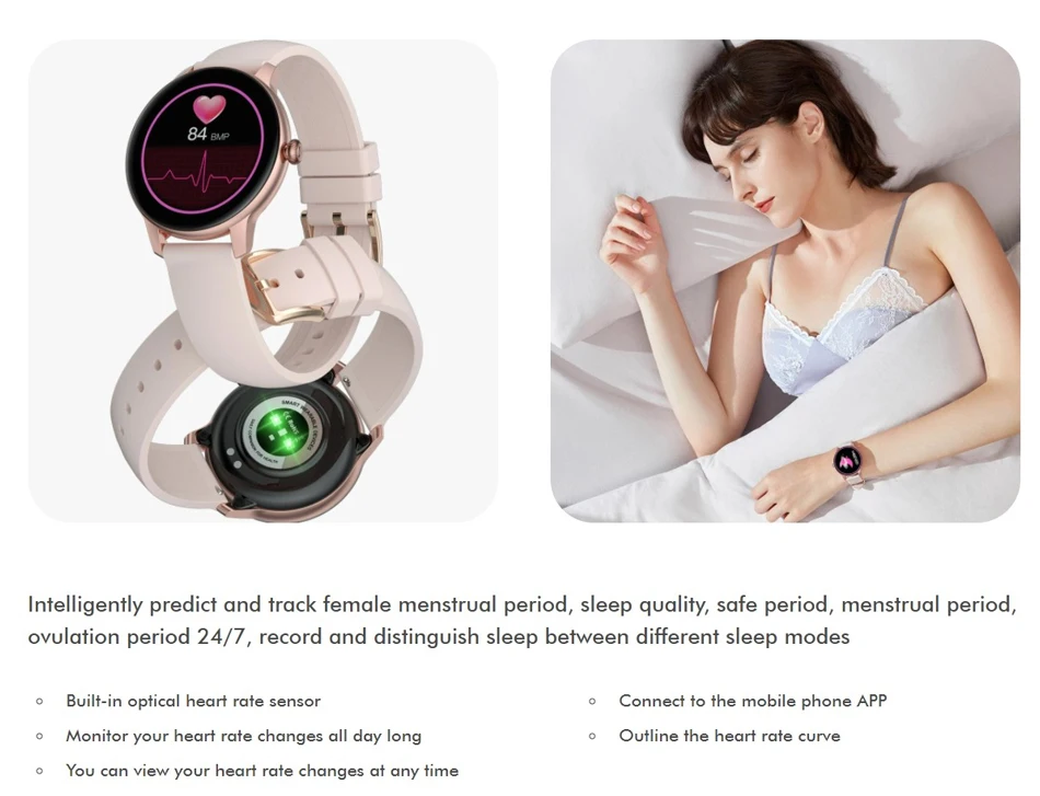 IMILAB W11L Smart Watch Women SmartWatch 2.5D Curved Screen Heart Rate Blood Oxygen Monitor Sport Fitness Tracker Wrist Bracelet |