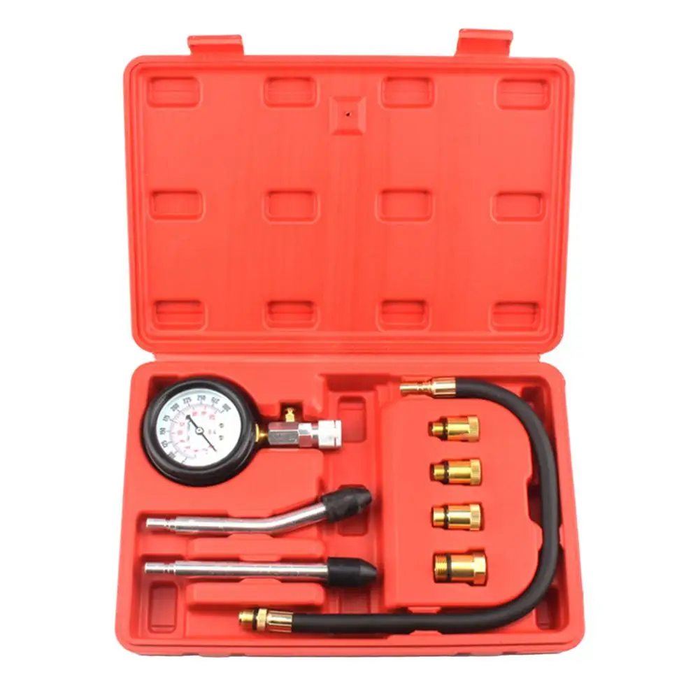 

0-300psi Gasoline Engine Compression Tester Auto Petrol Gas Engine Cylinder Automobile Pressure Gauge Tester Automotive Test Kit
