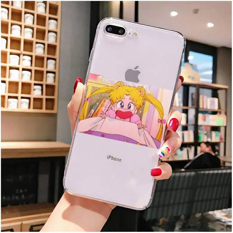 

Sailor Moon Phone Case For iPhone X XS MAX 6 6s 7 7plus 8 8Plus 5 5S SE 2020 XR 11 11pro max Clear funda Cover