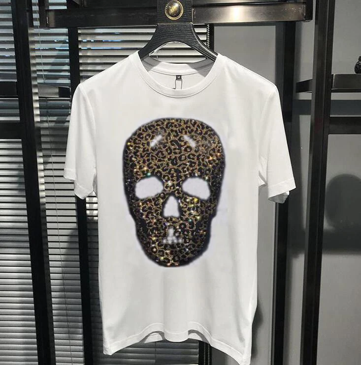 Tops Tees Diamond stone summer cotton O neck short sleeve t shirt men high quality | Мужская одежда