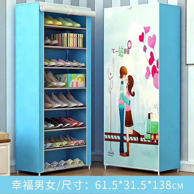 

New Dustproof Shoes Rack waterproof Fabric Shoes Organizer Home Bedroom Large Size Non-Woven Shoes Rack Shoe Storage