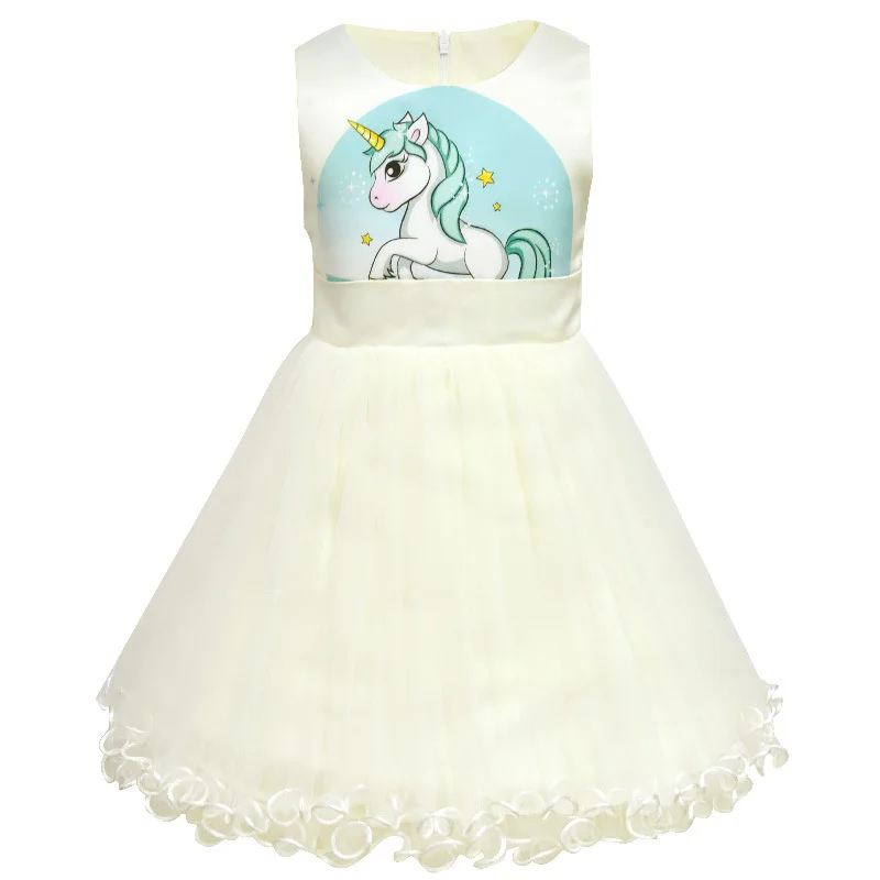 2019 New Lace Baby Girl Dress 3-9Years Girls Birthday Dresses Vestido birthday party princess Unicorn pony children's wear | Детская