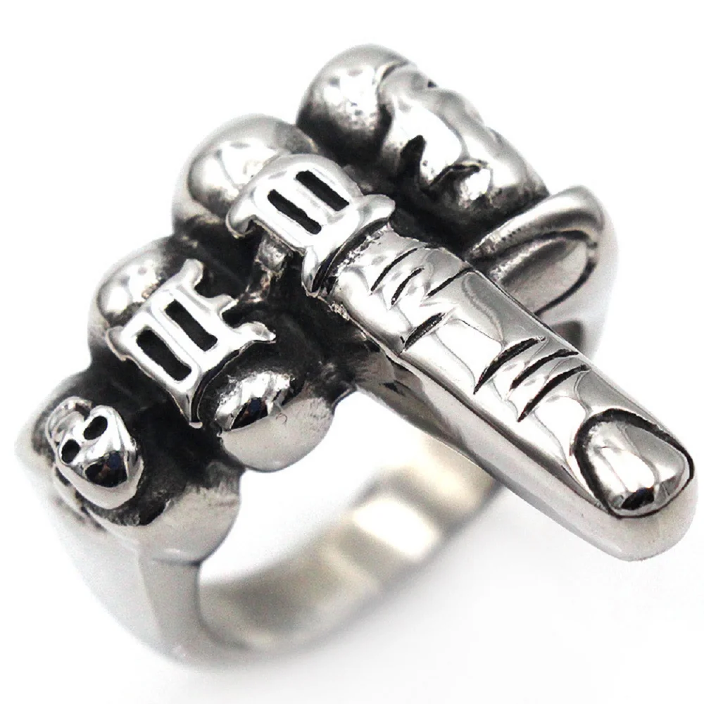 Ретро мужское кольцо Личность властная Экстраверты злой вертикальное для