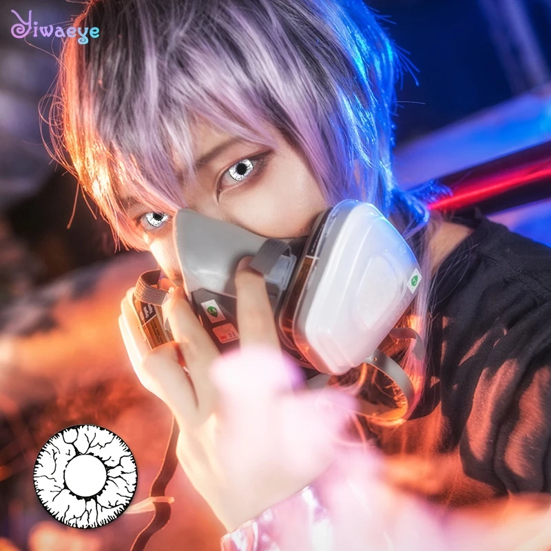 Косплэй контактные линзы на Хэллоуин для глаз фиолетовый Цветной Красота ученик