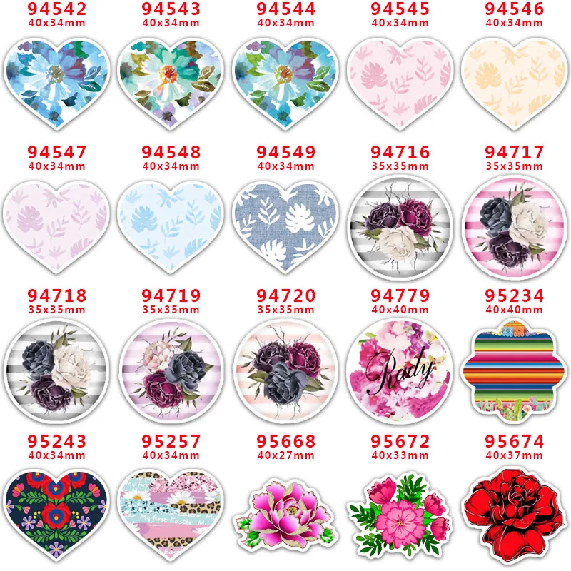 

Принадлежности для рукоделия, Швейные аксессуары, форма из плоских смол с мультяшным цветочным принтом, 10 шт. PR-94542