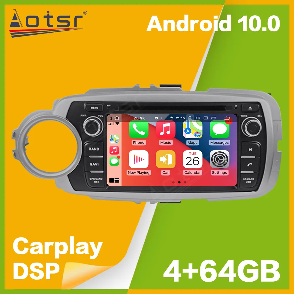 Автомобильный плеер PX5/PX6 Android 10 GPS-навигация для TOYOTA Yaris 2012-2015 автомобильный