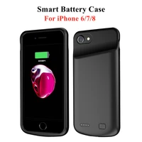 silicone battery charger cases for iphone 7 8 6 6s plus power case power bank charging case for iphone 8 7 6s 6 battery cover