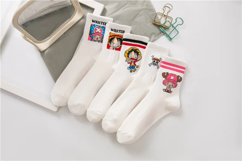 Аниме мультфильм косплей цельные повседневные короткие носки смешной Луффи