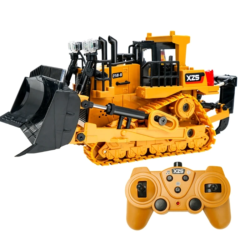

9 каналов 2,4G 1/24 RC бульдозер Инженерная симуляция RC Интерактивная электрическая игрушка для детей Строительная модель автомобиля