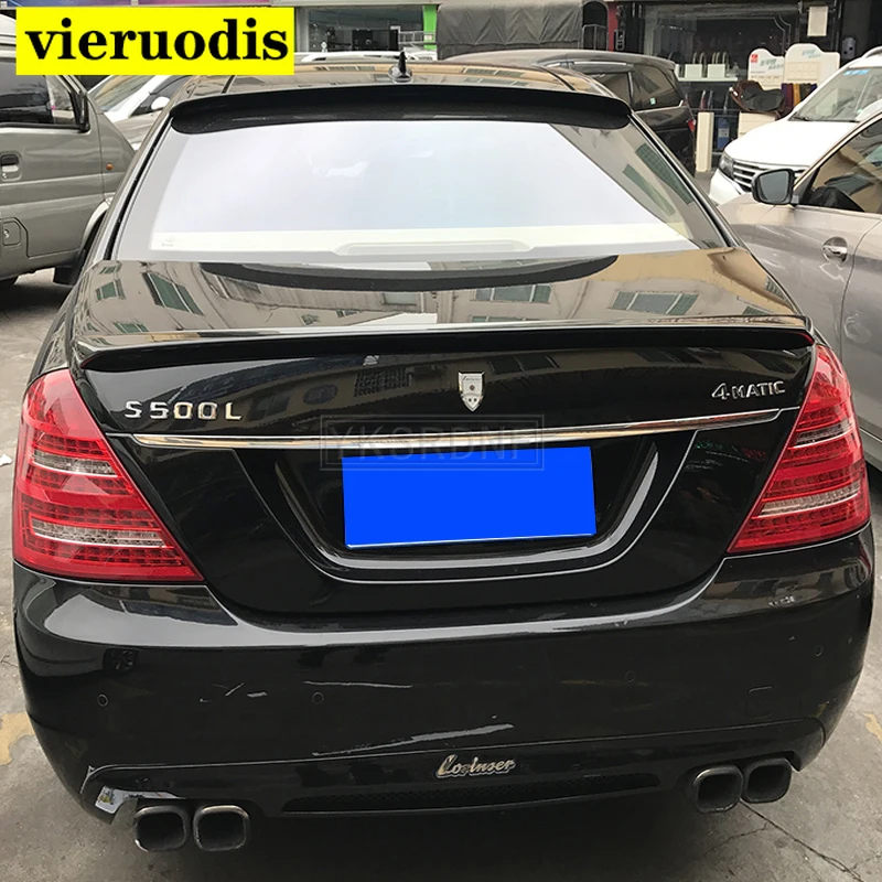 

Стайлинг автомобиля ABS для Mercedes Benz S Class W221 2008-2012 автомобильный спойлер из АБС-пластика для заднего крыла багажника