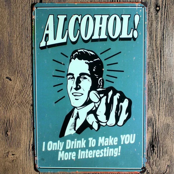 

Metal Tin Sign Alcohol! Decor Bar Pub Home Vintage Retro Poster Cafe ART