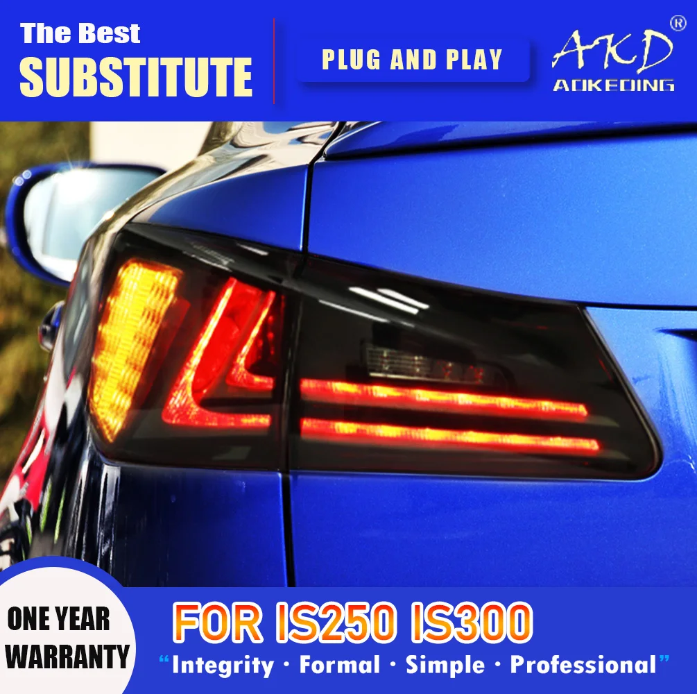 

AKD Tail Lamp for Lexus is250 LED Taillight 2006-2012 is300 Rear Fog Brake Turn Signal Automotive Accessories