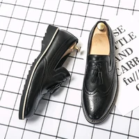 non slip fashion formal shoes new 2021 high quality office business mens casual leather tassel for men flat comfortable