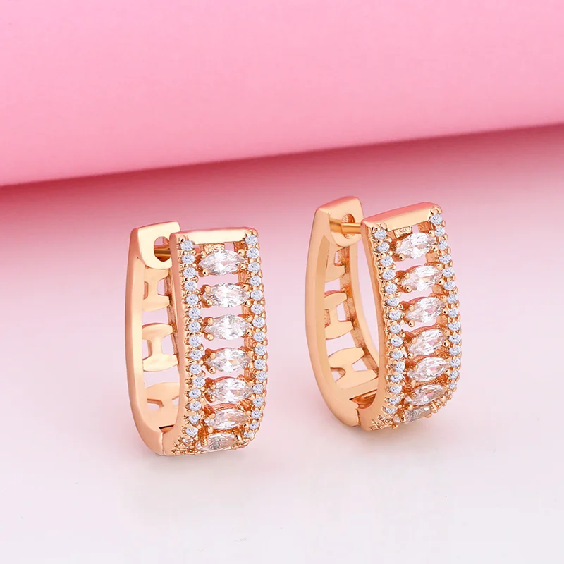 Модные Роскошные хрустальные полые серьги золотые с камнем ювелирные изделия из