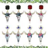 bull head earrings for women drop pattern earrings fashion eethnic party earrings statement jewelry accessories gift oorbellen