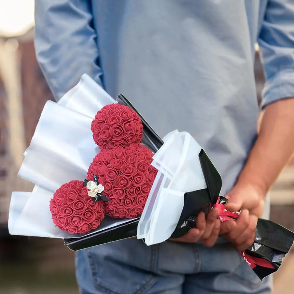 Праздничный подарок искусственный цветочный букет роза пузырьки вечный цветок