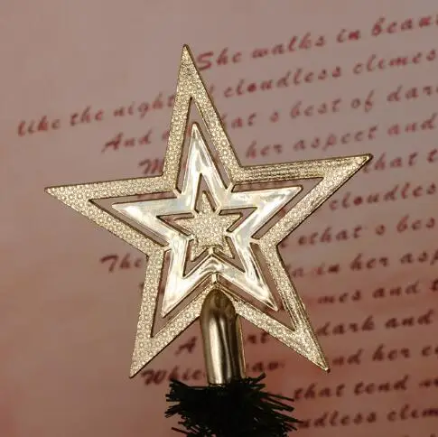 Золотая Рождественская елка Topstar Рождественская елка орнамент Рождественская декоративная пластиковая Пентакль