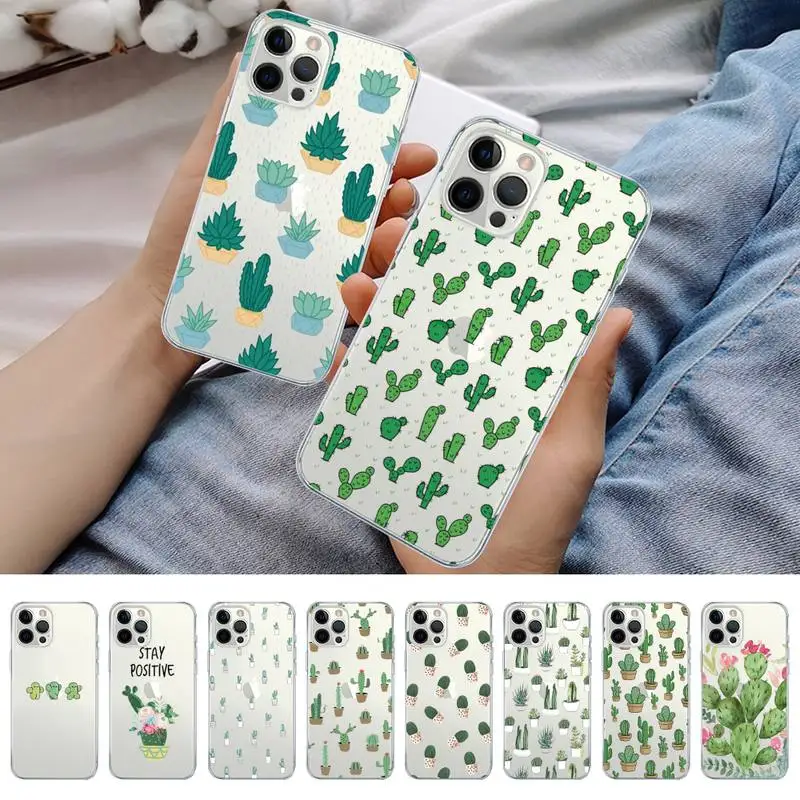 

Luxury brand plant cactus flower pattern Phone Case for iPhone 11 12 13 mini pro XS MAX 8 7 6 6S Plus X 5S SE 2020 XR case