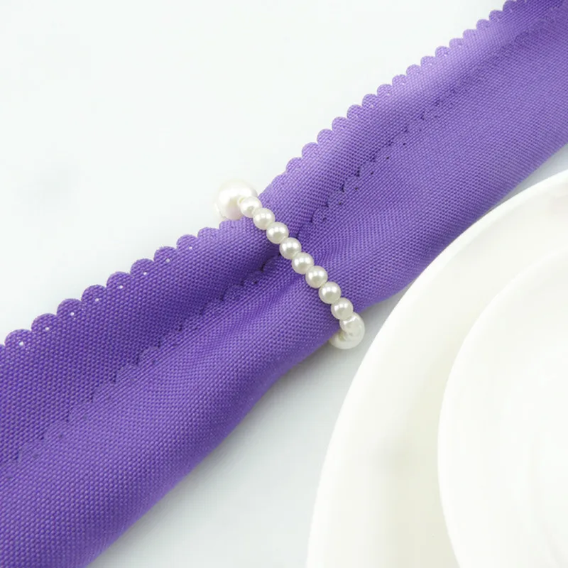 10 шт. жемчужные кольца для салфеток со стразами пряжки свадьбы Банкет Ресторан