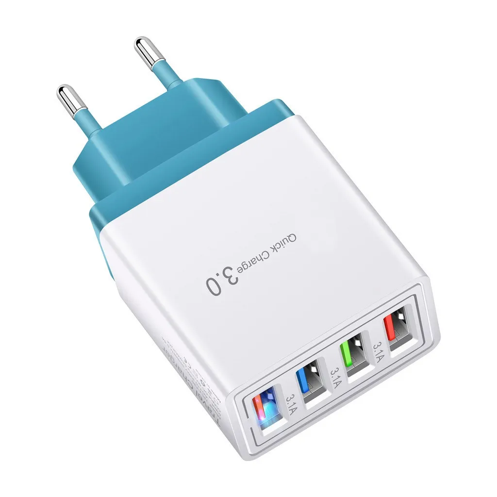 Ouhaobin 4 порта USB зарядное устройство Быстрая зарядка ЕС вилка QC 3 0 usb-хаб 3.5A