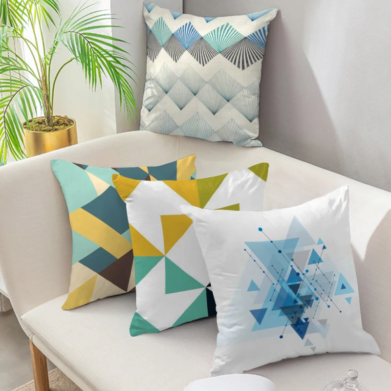 

Cushion Cover Nordic Decoration Concise Geometry Pillowcase Square Sofa Bed Decorativ Throw Pillow Cover Polyester Peachskin