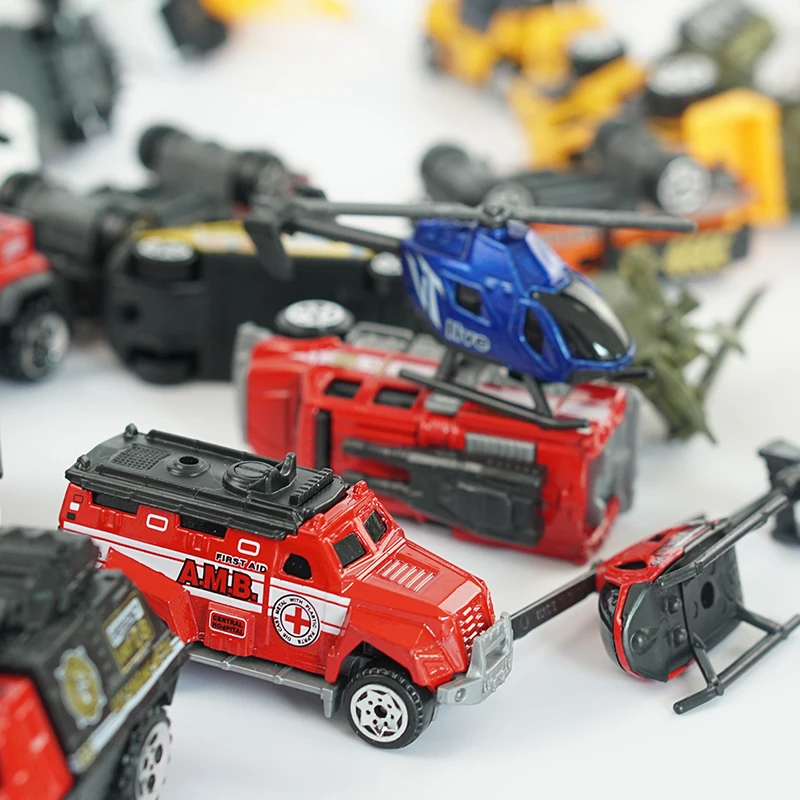 6 шт. Diecast металлические игрушечный автомобиль модель автомобиля трактор военные фермерская техника 1: 64 Бэтмен Железный человек Тони мини Aolly Строительный набор игрушек